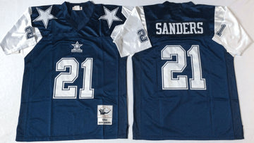 Deion Sanders Dallas Cowboys navy Throwback jersey