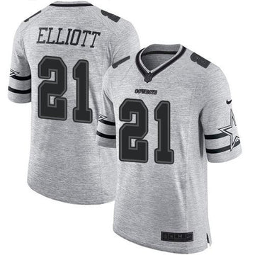 Ezekiel Elliott Dallas Cowboys gray Limited jersey