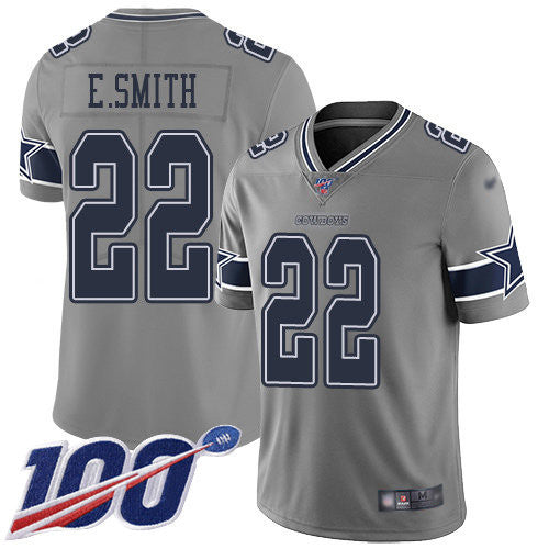 Emmitt Smith Dallas Cowboys gray Inverted Legend jersey