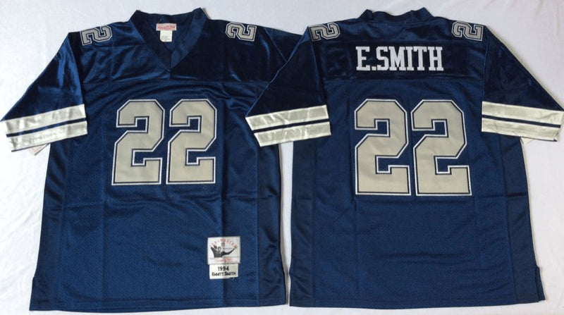 Emmitt Smith Dallas Cowboys navy Throwback jersey