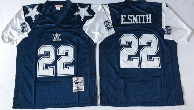 Emmitt Smith Dallas Cowboys navy Throwback jersey