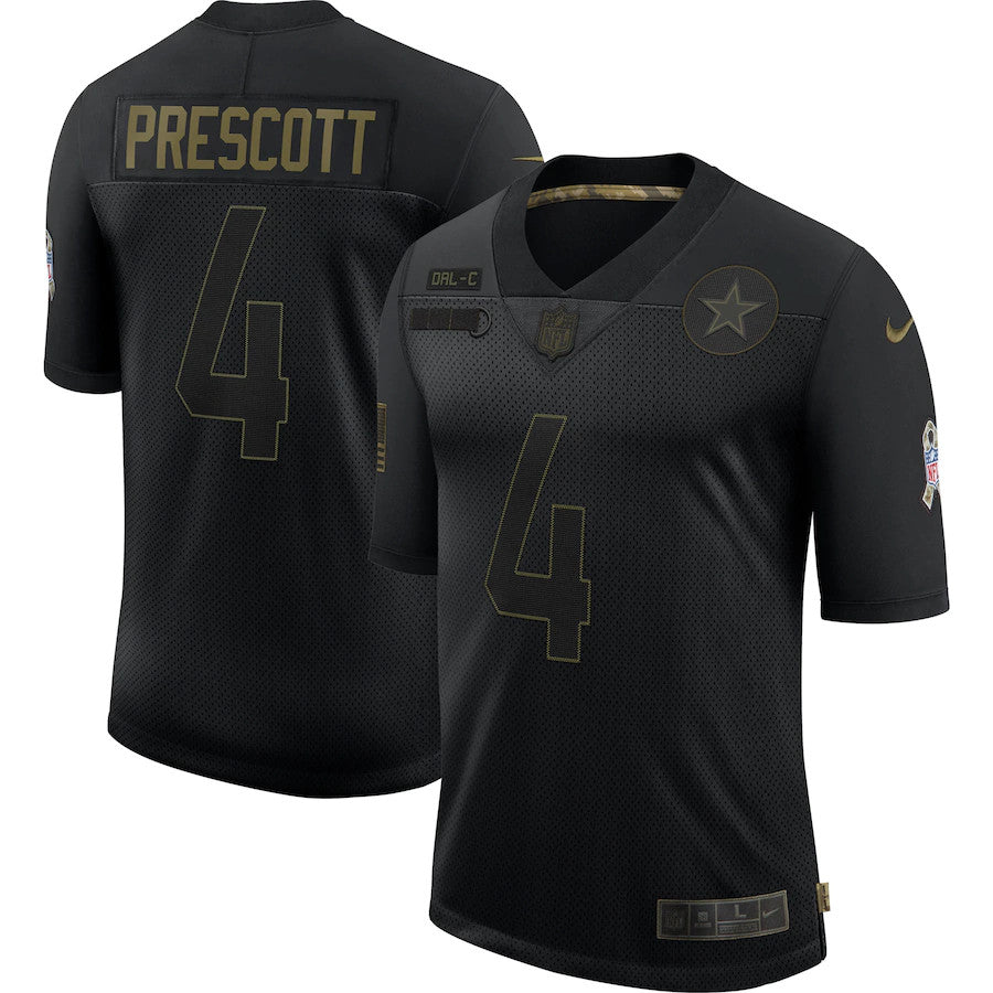 Dak Prescott Dallas Cowboys black Salute To Service jersey