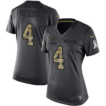 Dak Prescott Dallas Cowboys black Salute To Service jersey