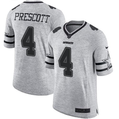 Dak Prescott Dallas Cowboys gray Limited jersey