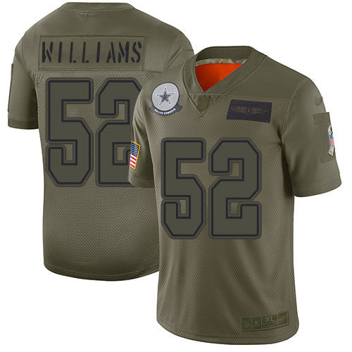 Connor Williams Dallas Cowboys camo Salute To Service jersey