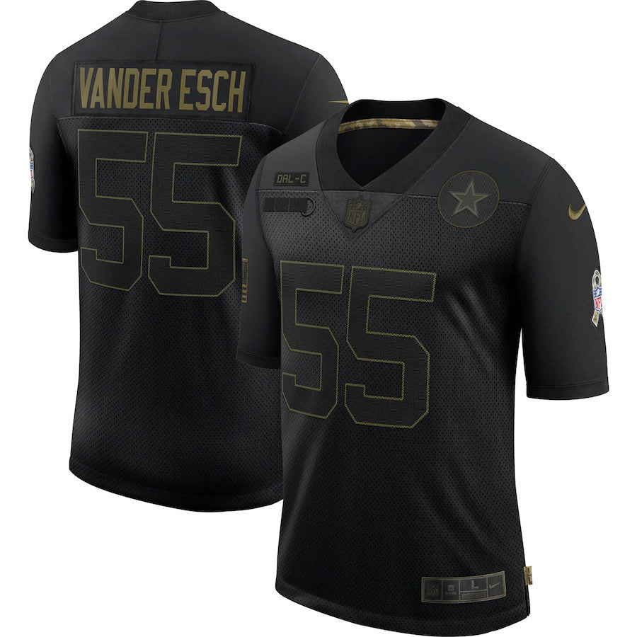 Leighton Vander Esch Dallas Cowboys black Salute To Service jersey