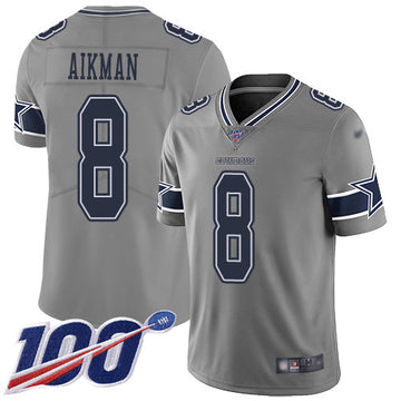 Troy Aikman Dallas Cowboys gray Inverted Legend jersey
