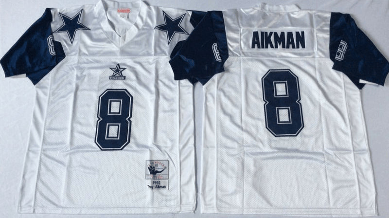 Troy Aikman Dallas Cowboys white Throwback jersey