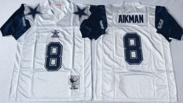 Troy Aikman Dallas Cowboys white Throwback jersey