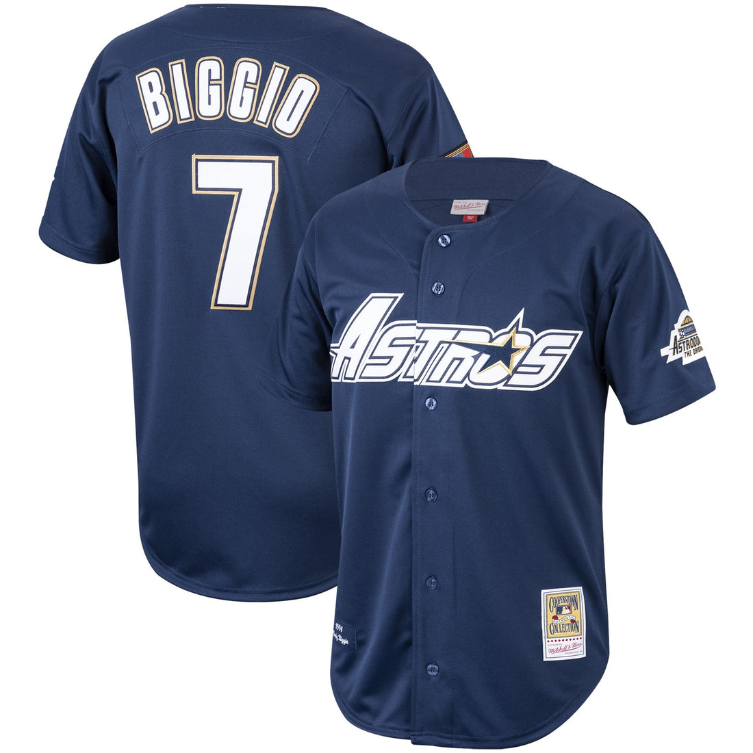 Craig Biggio Houston Astros navy Cooperstown jersey