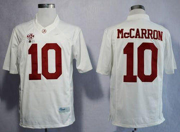AJ McCarron Alabama Crimson Tide white Limited jersey
