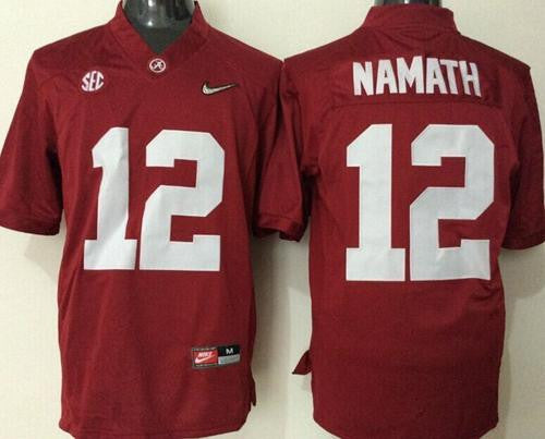 Joe Namath Alabama Crimson Tide red jersey