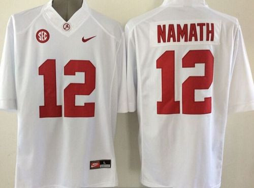 Joe Namath Alabama Crimson Tide white jersey
