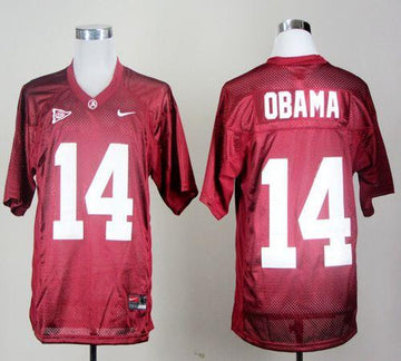 Barack Obama Alabama Crimson Tide red jersey