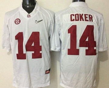 Jake Coker Alabama Crimson Tide white Limited jersey