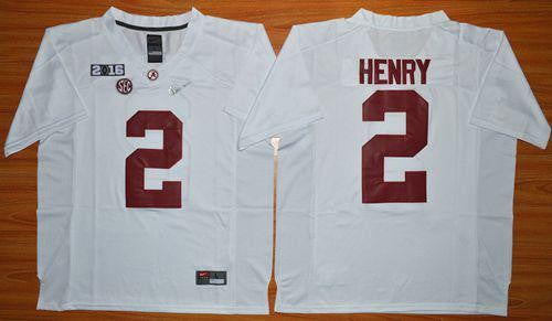 Derrick Henry Alabama Crimson Tide white jersey