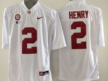 Derrick Henry Alabama Crimson Tide white jersey