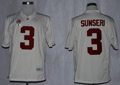 Vinnie Sunseri Alabama Crimson Tide white Limited jersey