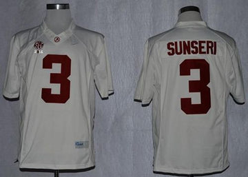 Vinnie Sunseri Alabama Crimson Tide white Limited jersey