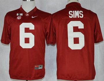 Blake Sims Alabama Crimson Tide red Limited jersey
