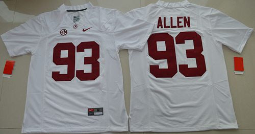Jonathan Allen Alabama Crimson Tide white Limited jersey