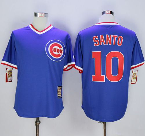 Ron Santo Chicago Cubs blue Cooperstown jersey