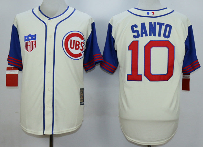 Ron Santo Chicago Cubs cream jersey