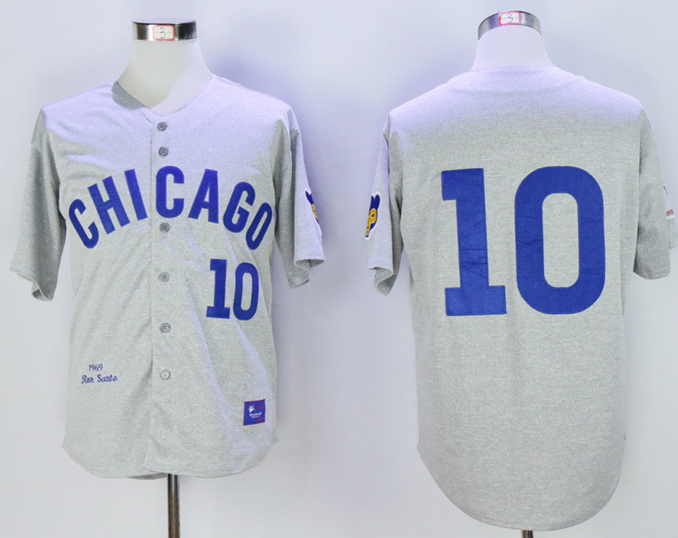 Ron Santo Chicago Cubs grey Throwback jersey