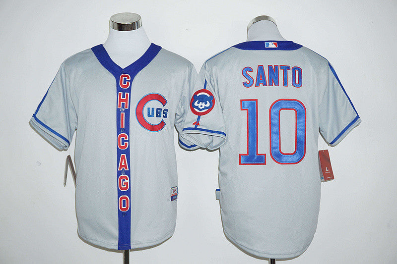 Ron Santo Chicago Cubs grey Cooperstown jersey