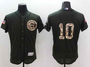 Ron Santo Chicago Cubs olive jersey