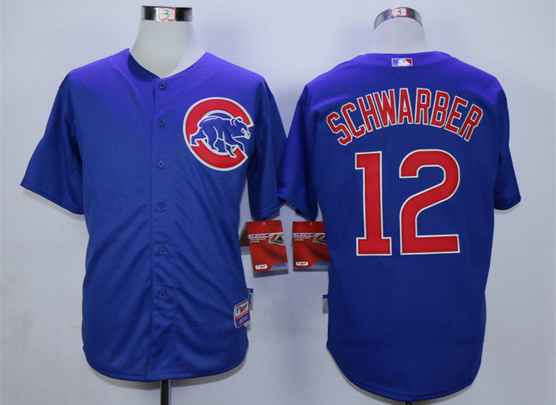 Kyle Schwarber Chicago Cubs blue jersey