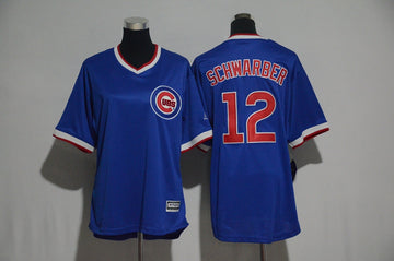 Kyle Schwarber Chicago Cubs blue Cooperstown jersey