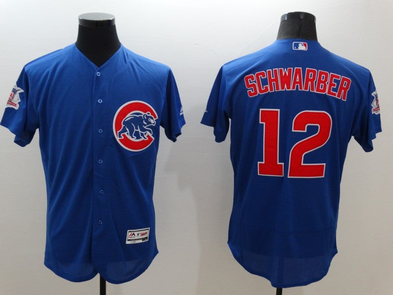 Kyle Schwarber Chicago Cubs blue jersey