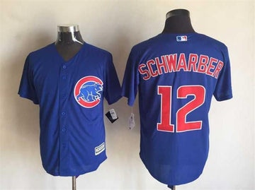 Kyle Schwarber Chicago Cubs blue jersey