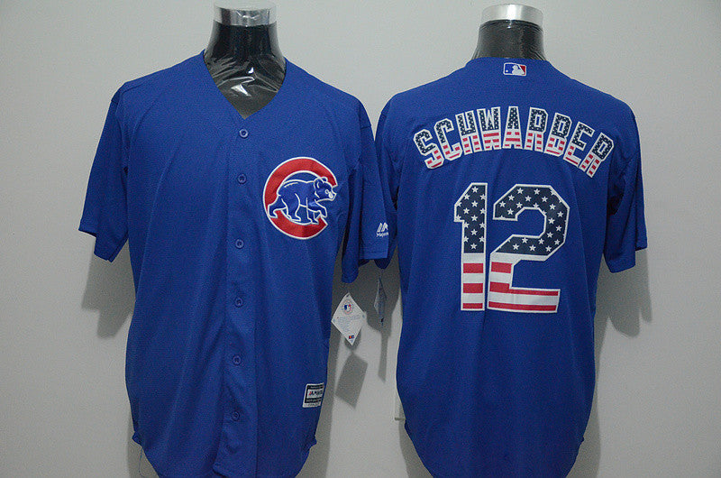 Kyle Schwarber Chicago Cubs blue jersey