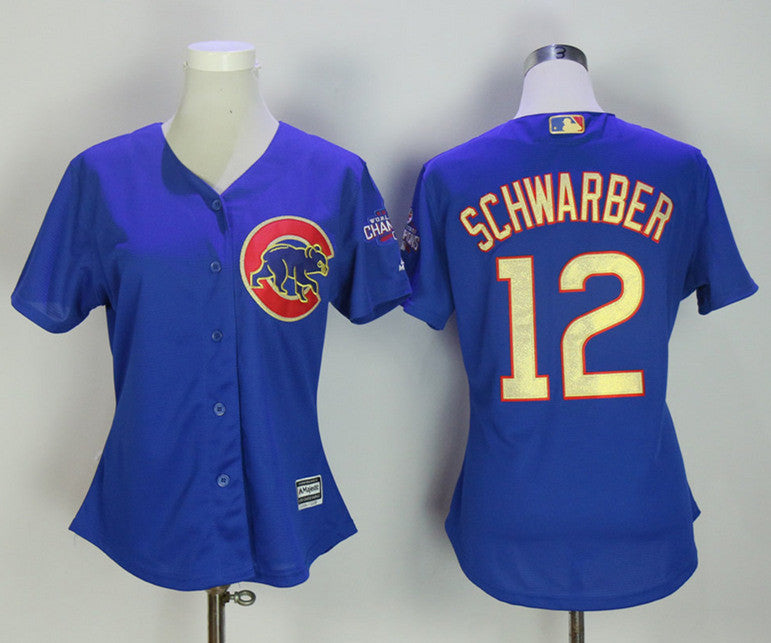 Kyle Schwarber Chicago Cubs blue jersey