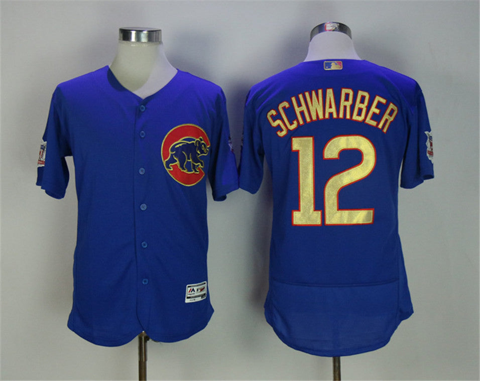 Kyle Schwarber Chicago Cubs blue jersey