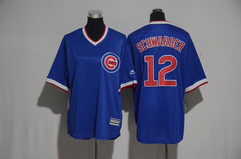 Kyle Schwarber Chicago Cubs blue jersey