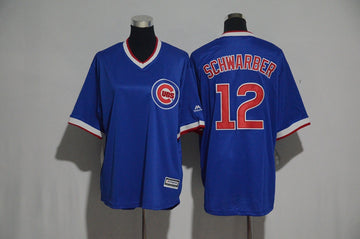 Kyle Schwarber Chicago Cubs blue jersey