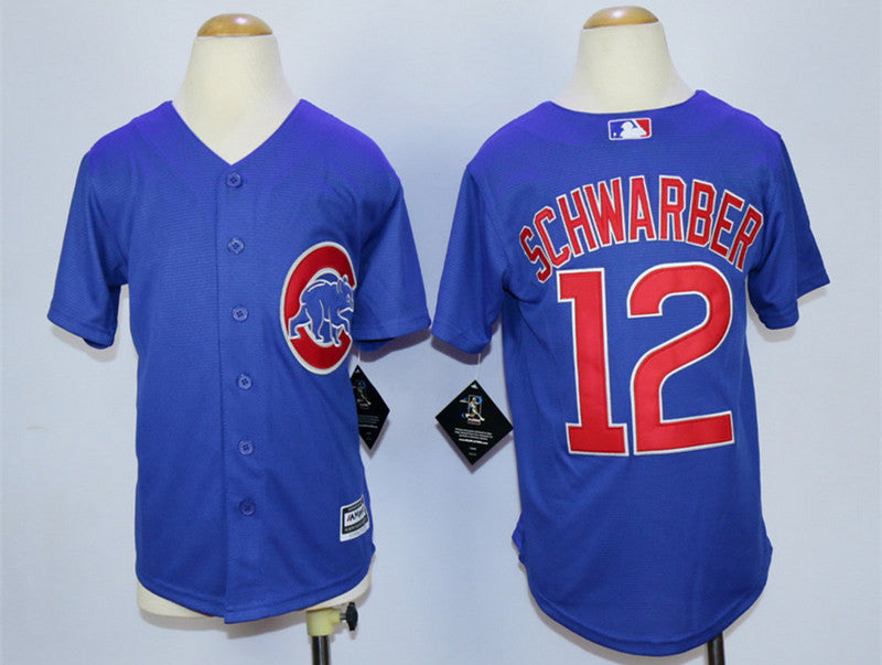 Kyle Schwarber Chicago Cubs blue jersey