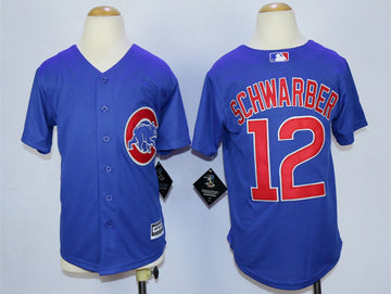 Kyle Schwarber Chicago Cubs blue jersey