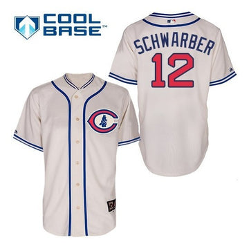 Kyle Schwarber Chicago Cubs cream jersey