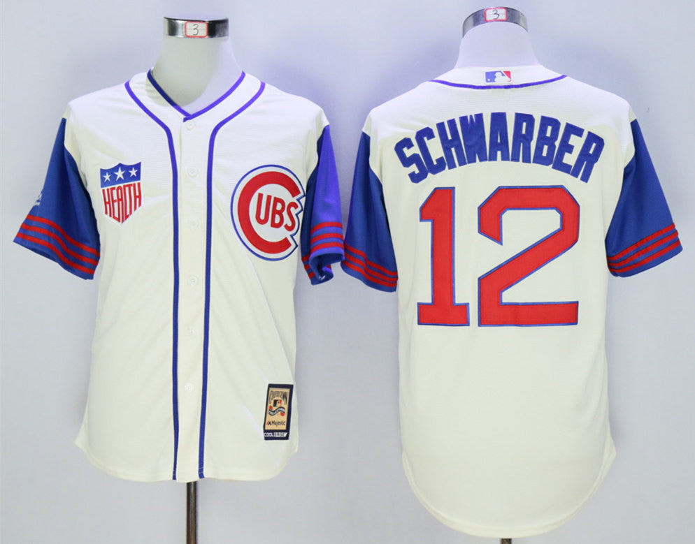 Kyle Schwarber Chicago Cubs cream jersey