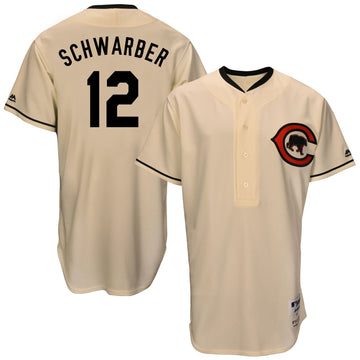 Kyle Schwarber Chicago Cubs cream Throwback jersey