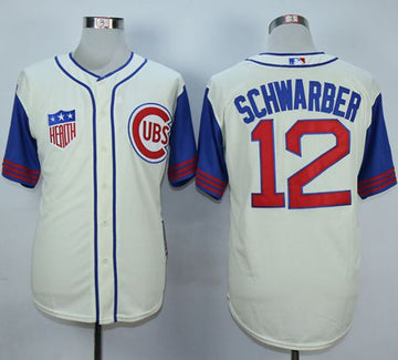 Kyle Schwarber Chicago Cubs cream jersey