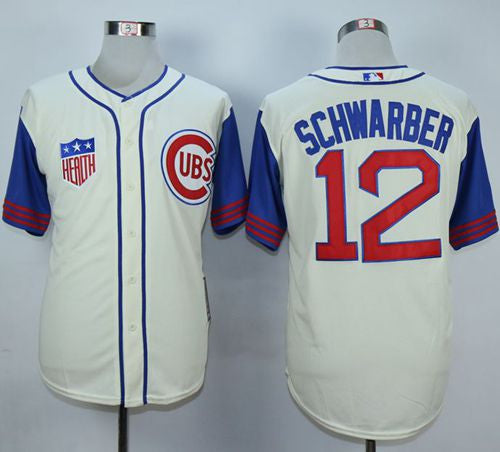 Kyle Schwarber Chicago Cubs cream jersey