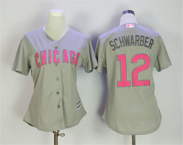 Kyle Schwarber Chicago Cubs gray jersey