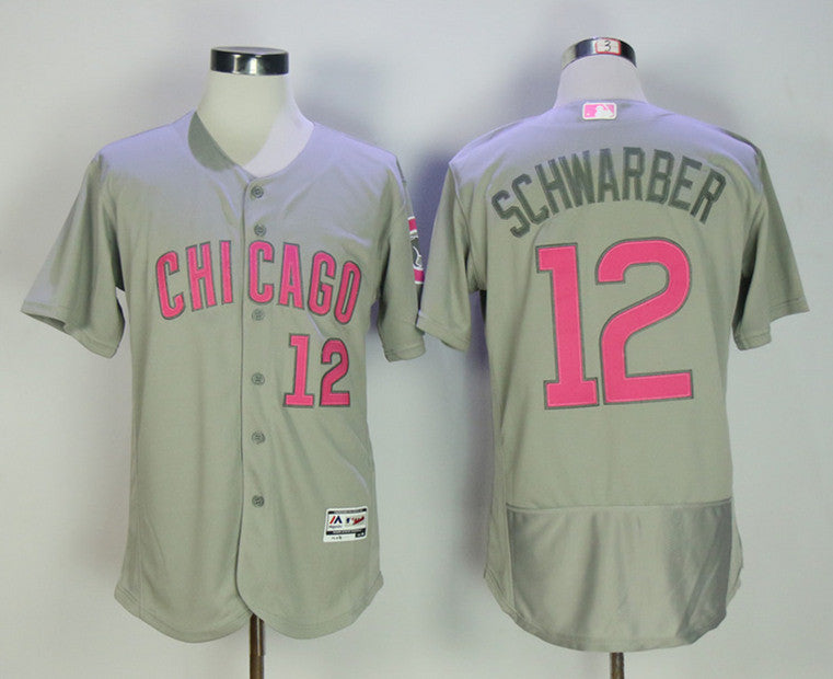 Kyle Schwarber Chicago Cubs gray jersey