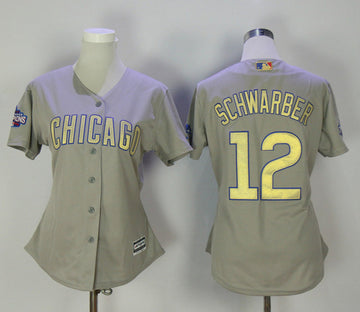 Kyle Schwarber Chicago Cubs gray jersey
