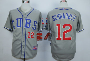 Kyle Schwarber Chicago Cubs grey jersey